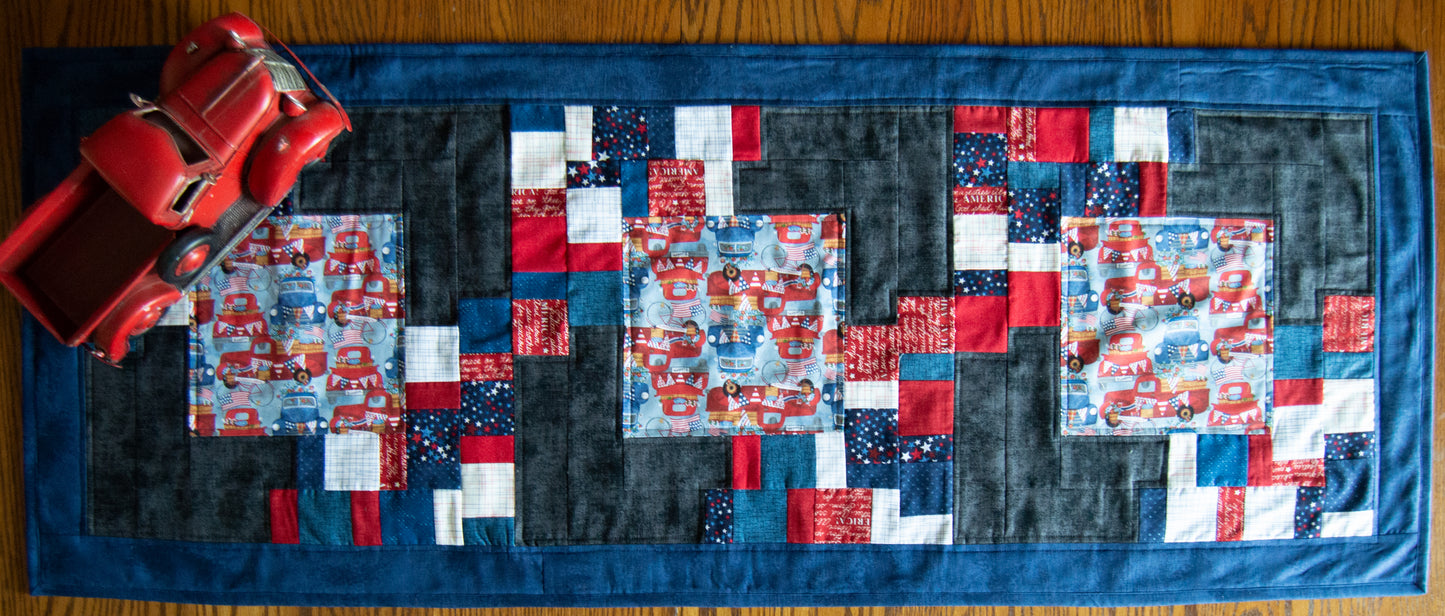 Corner Bricks Table Runner