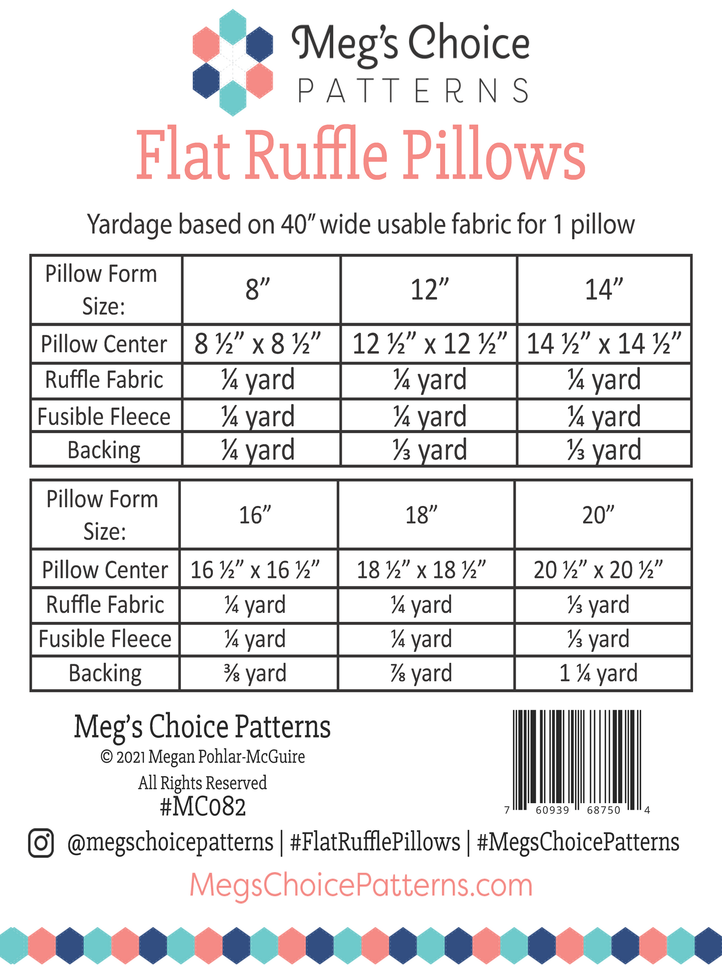 Flat Ruffled Pillow