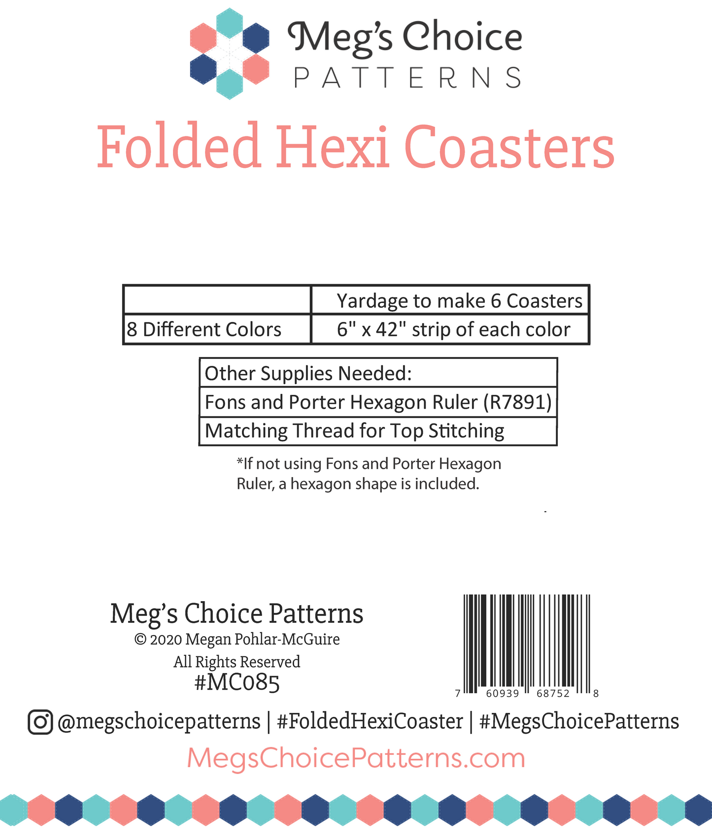 Folded Hexi Coaster